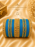 RS Metalen Armbanden – Blauw/Goud (Maat 2.6)