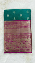 Silk Saree Petrol-Magenta