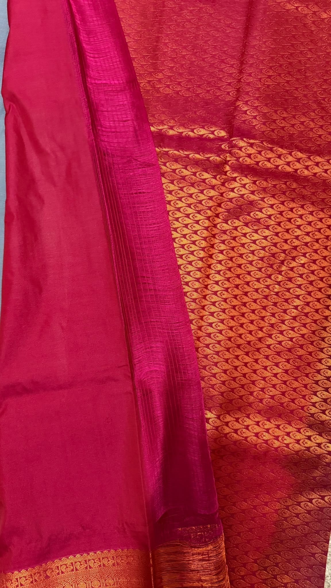Silk Saree maroon blouse