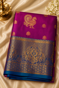 Kanjivaram Silk Saree – Peacock Butta