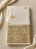 Ivory Gold Brocade Saree