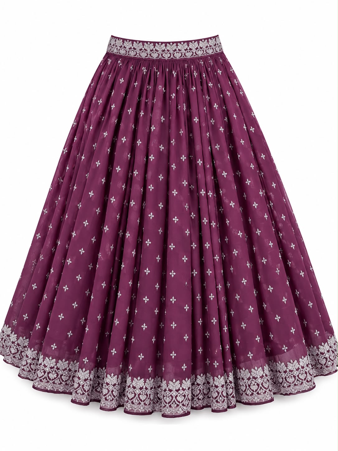 Plum Embellished Lehenga Set – XXL size
