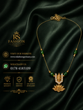 Gold Necklace – Green Bow Design