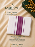 4 Mulam Cotton Veshti – Purple