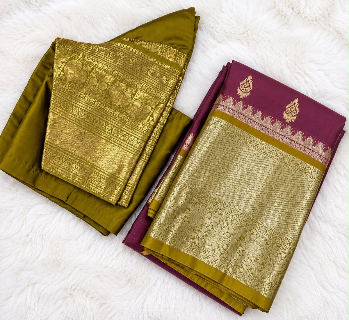 Kanchi butta silk sarees rich pallu with blouse