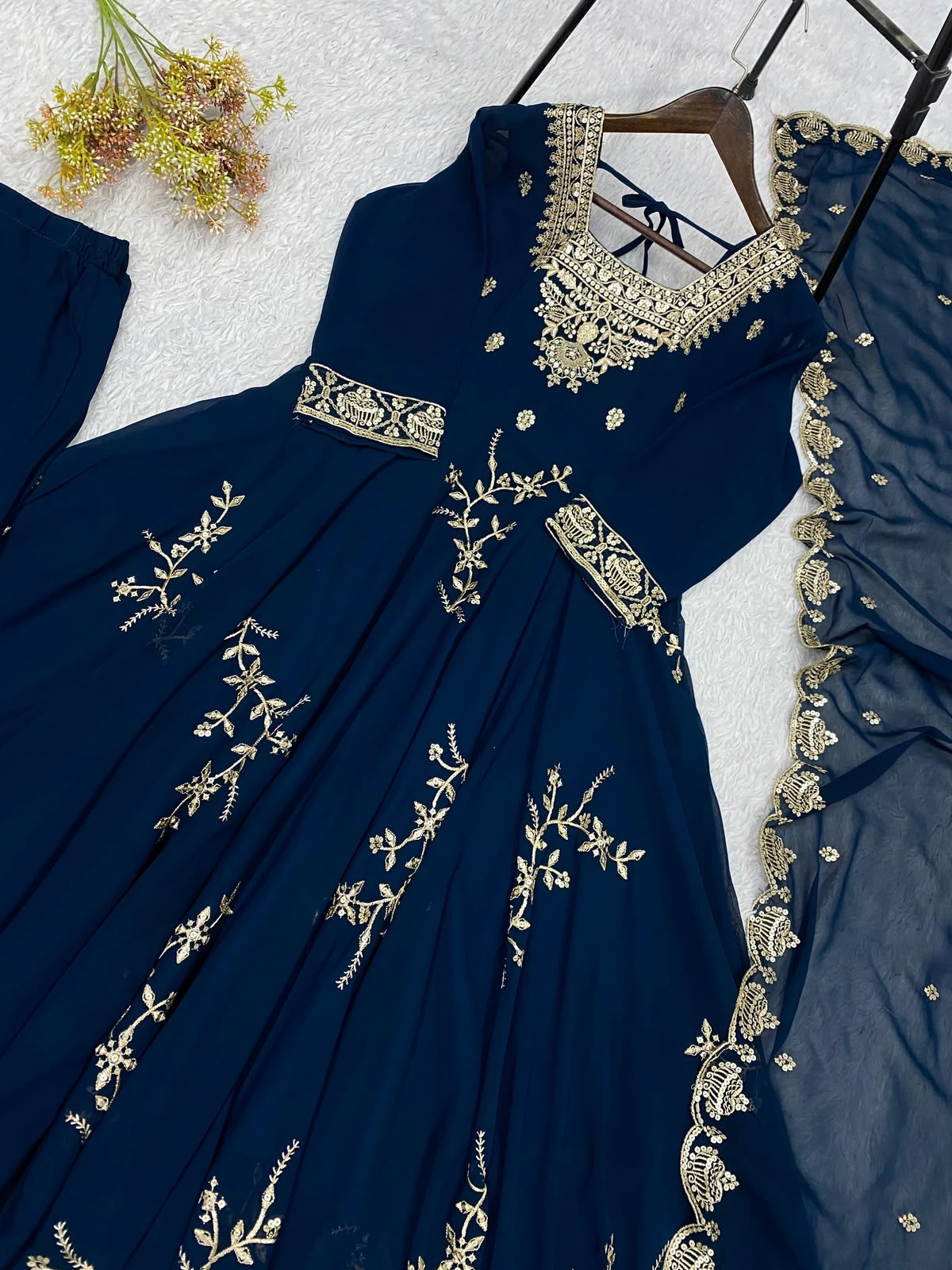Anarkali Suit – Navy Blue xxl