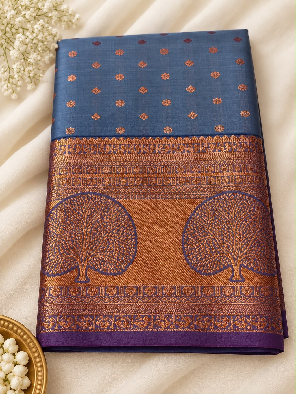 Silk Saree maroon blouse
