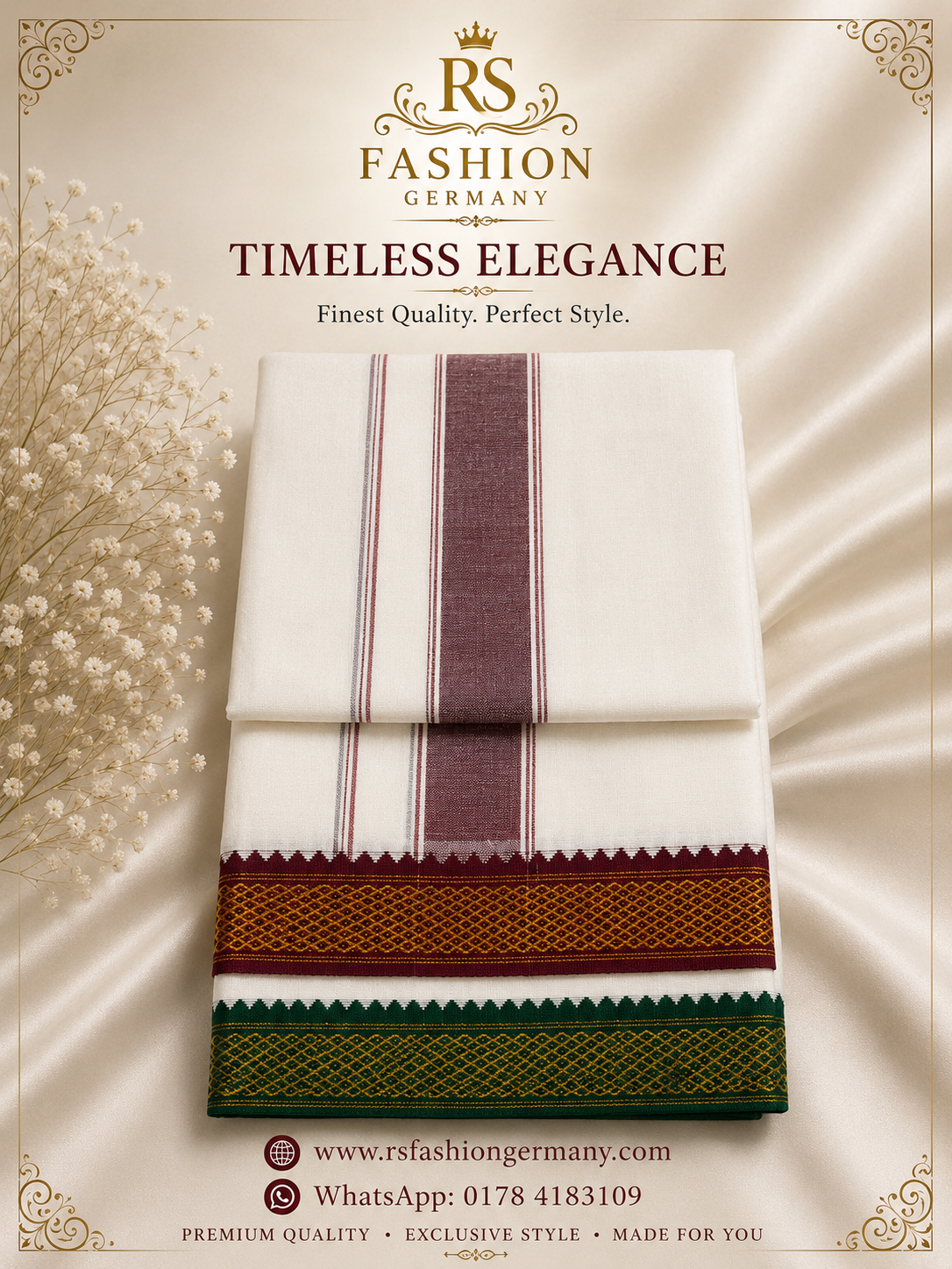 Cotton Panchakacham Veshti – Traditional Style