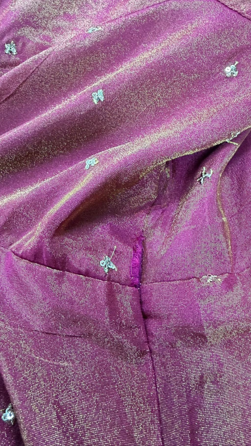 Rose Pink Shimmer Anarkali Dress – 3XL Damage !!