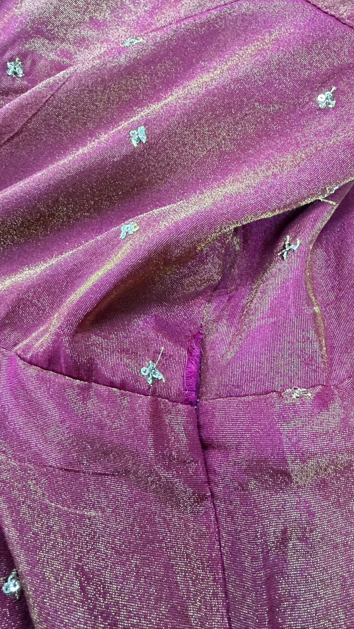 Rose Pink Shimmer Anarkali Dress – 3XL Damage !!