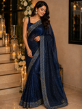 Navy Blue Party Saree