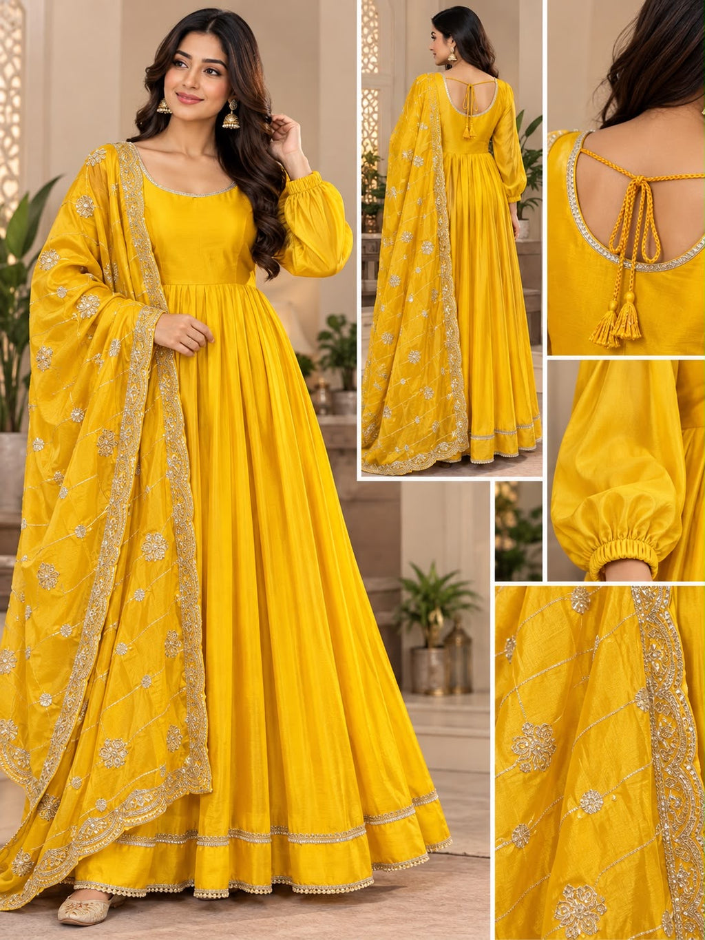 Yellow Anarkali Dress – 2XL