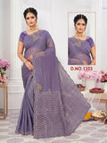 Purple Chiffon Party Saree