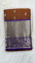 Silk Saree Braun-Lila