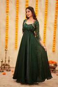 VANYA EMERALD ✨ – Sparkling Georgette Glimmer Gown with Dupatta 2XL