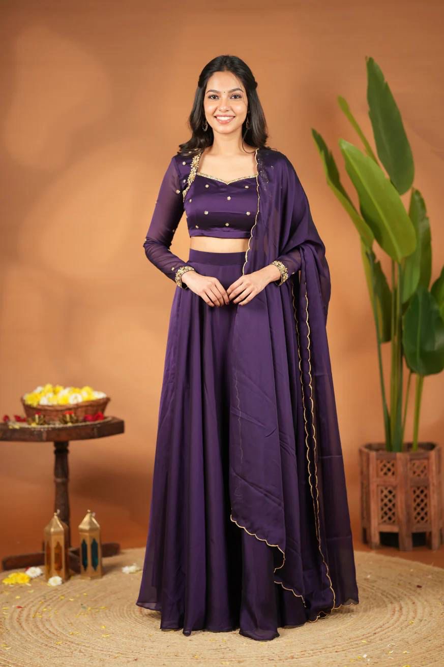 Violet Muse Lehenga