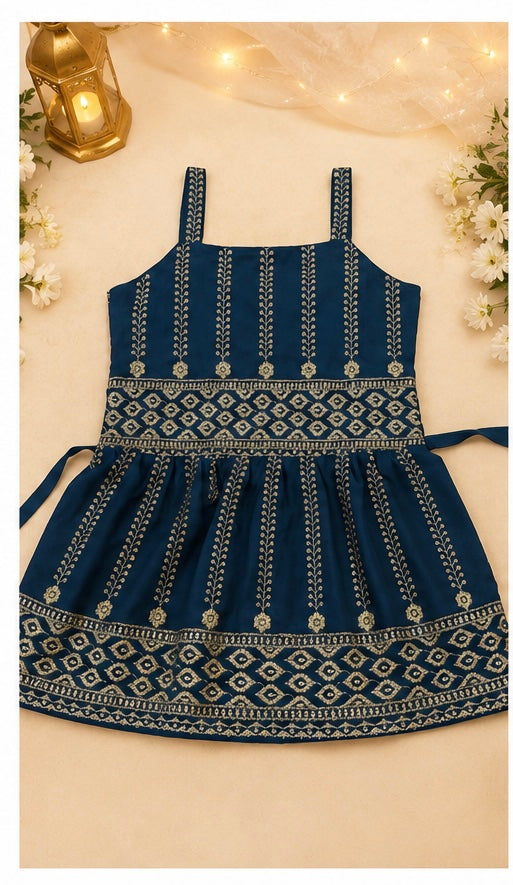 Girls Kids Dress  Embroidered Peplum Set 4-5