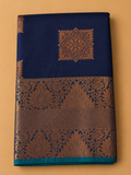 Navy Blue Kanjivaram Silk Saree
