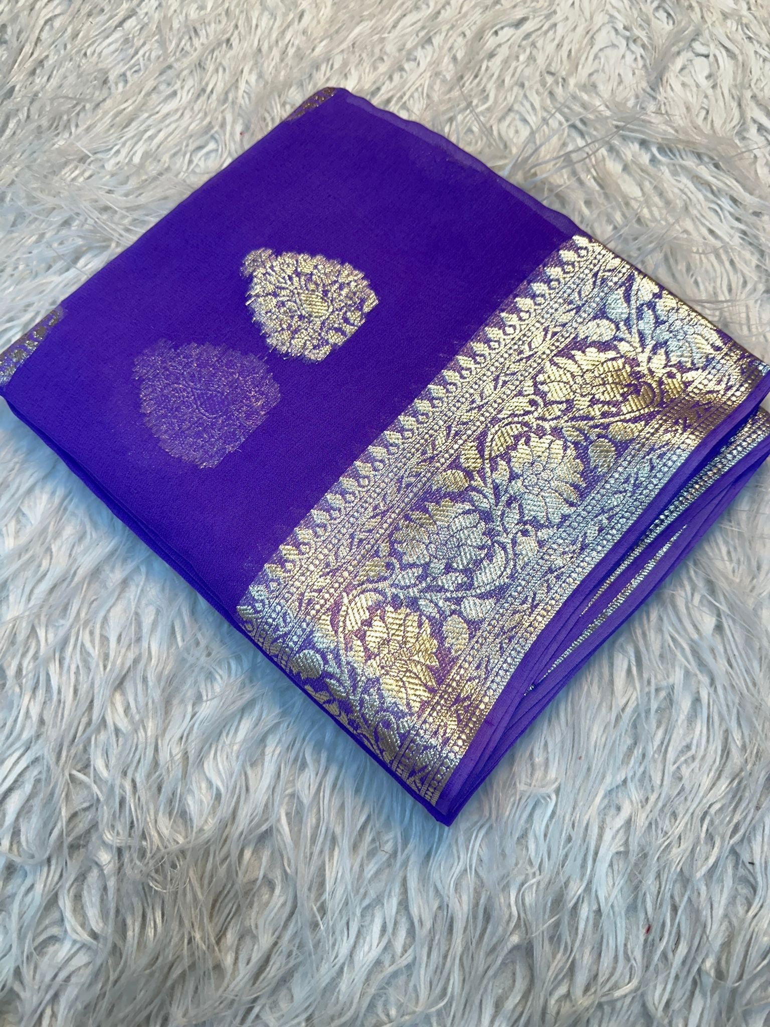 Banarasi Silk Saree with Zari Border