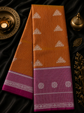 Kanjivaram Silk Saree – Burgundy & Gold