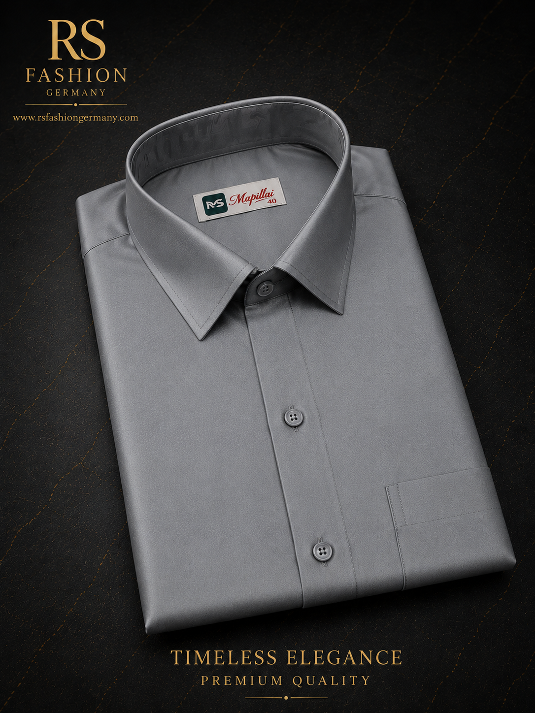 RS Herenoverhemd – Grijs (Maat 44-XXL)