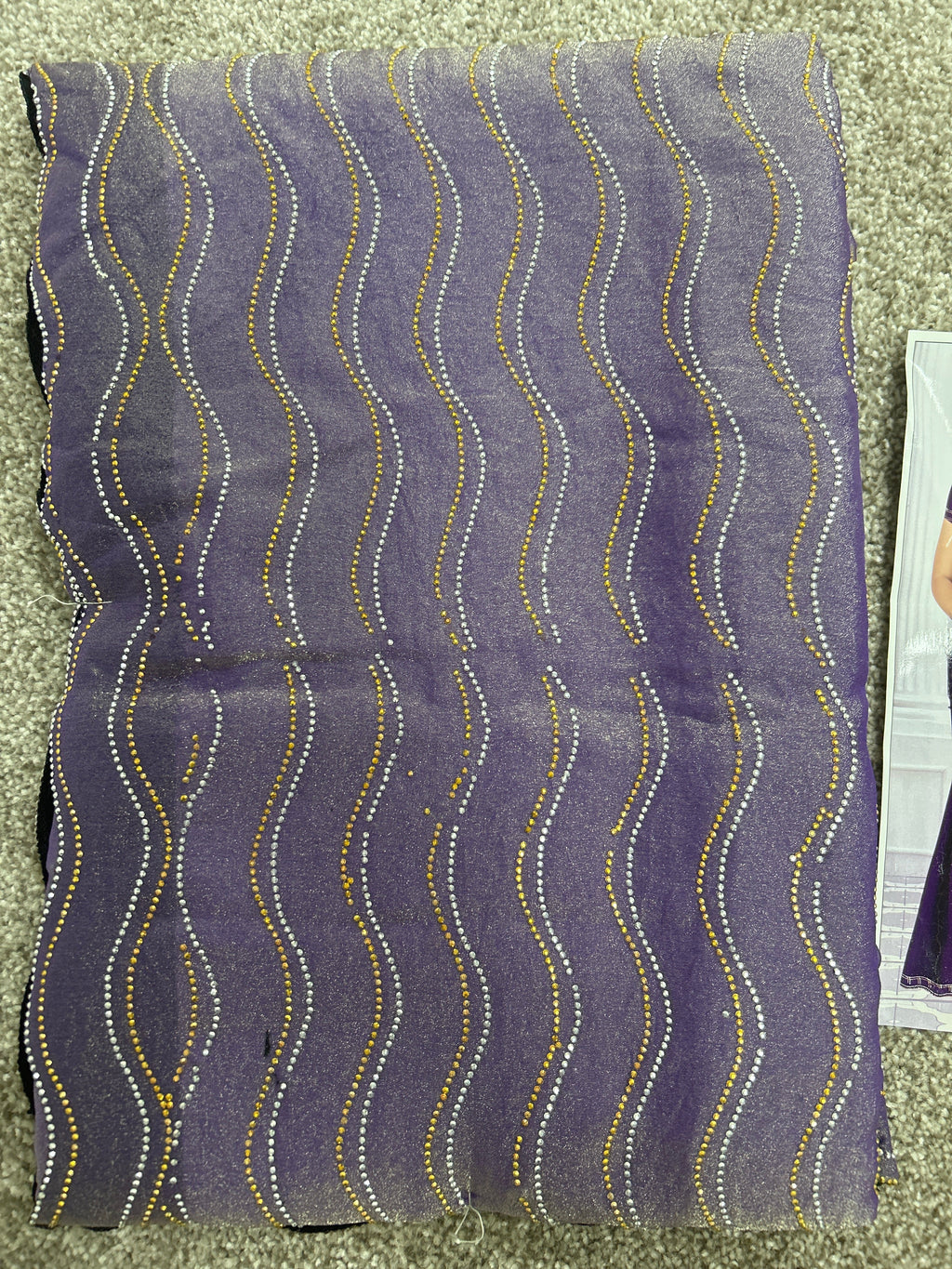 Purple Chiffon Party Saree