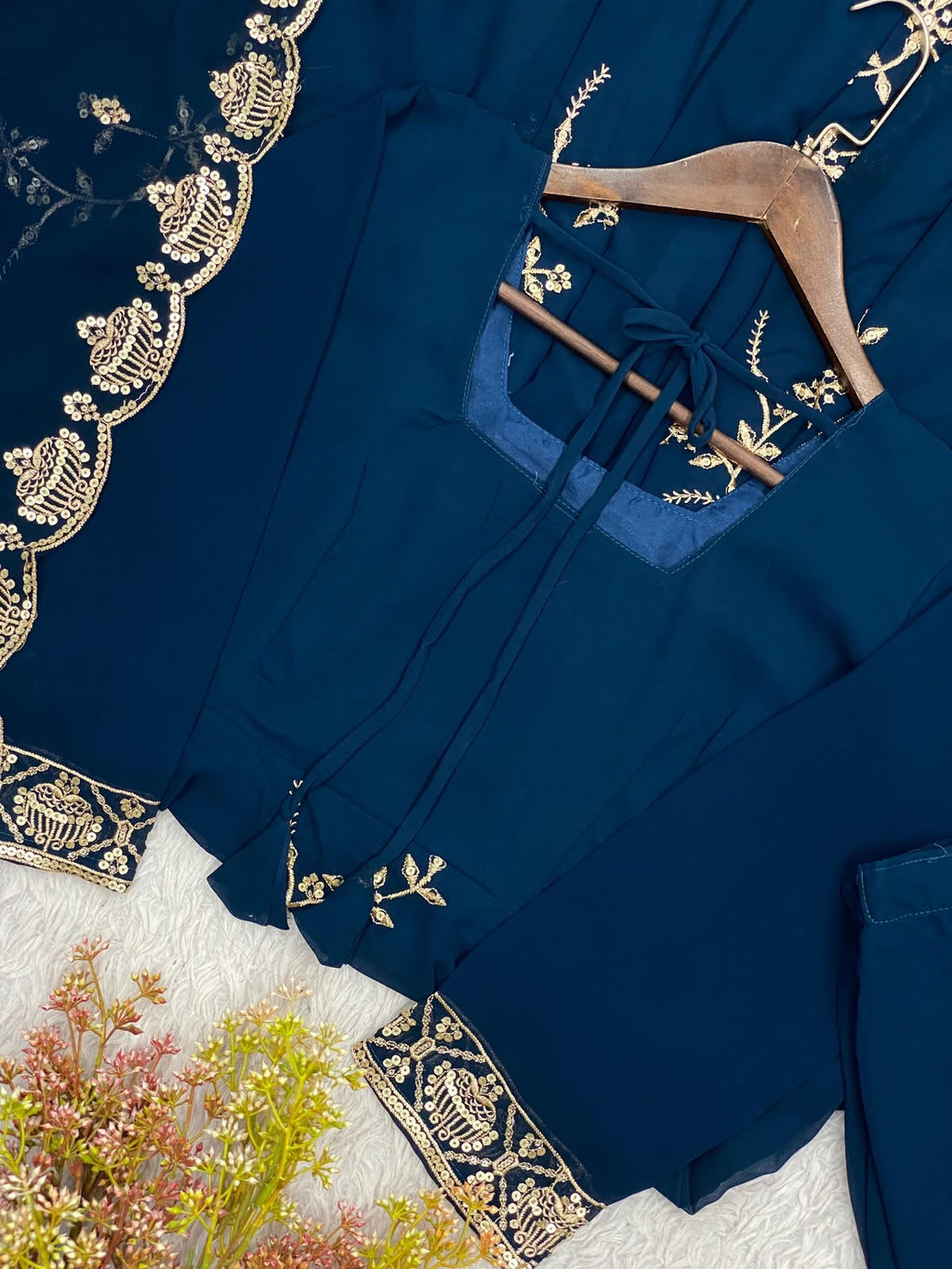 Anarkali Suit – Navy Blue xxl
