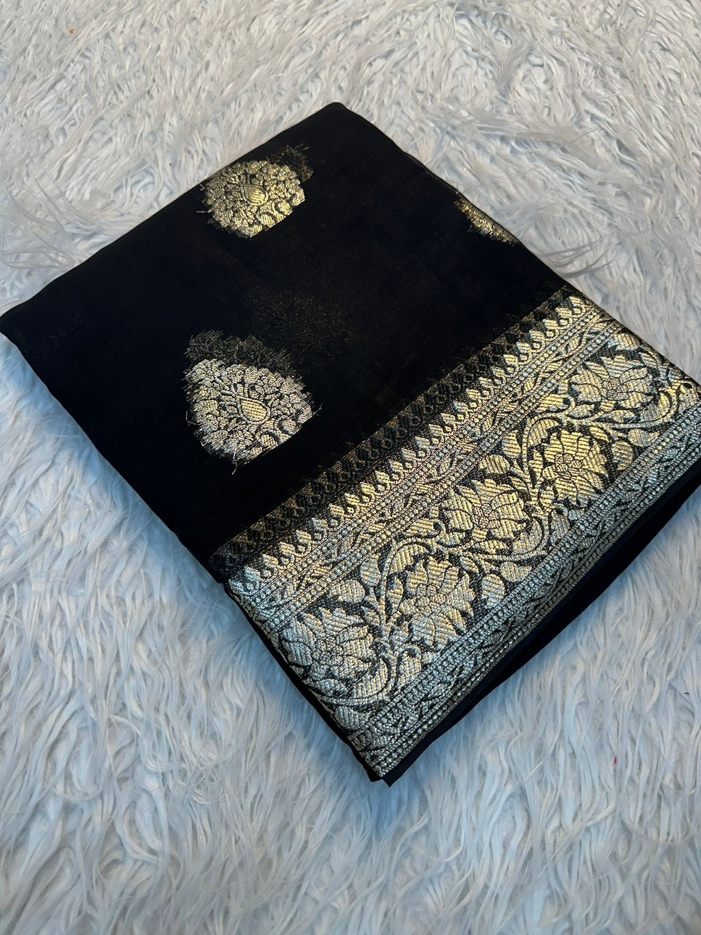 Banarasi Silk Saree with Zari Border