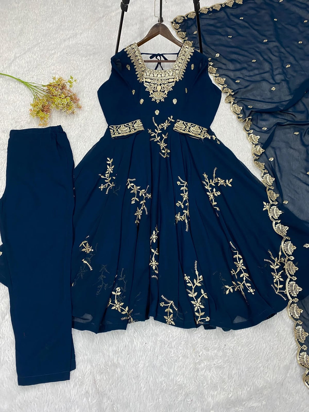 Anarkali Suit – Navy Blue xxl