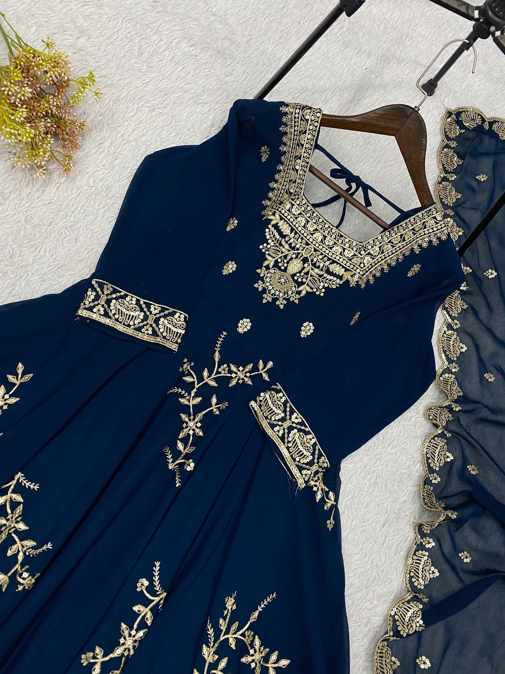 Anarkali Suit – Navy Blue xxl