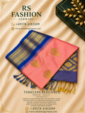 Soft Silk Sari – Roze & Blauw