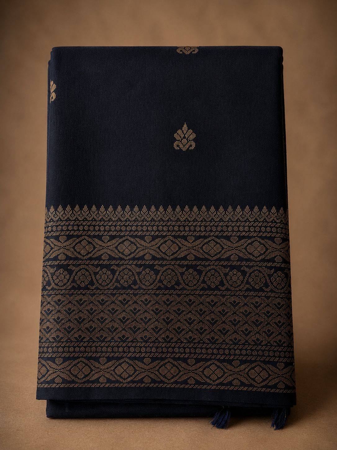 Cotton Soft Silk Saree Schwarz