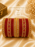 RS Metall Bangles – Wine Red/Gold