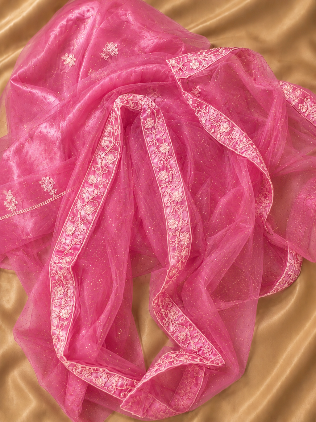 Pink Embroidered Lehenga Set Unstiched blouse