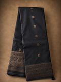 Cotton Soft Silk Saree Schwarz