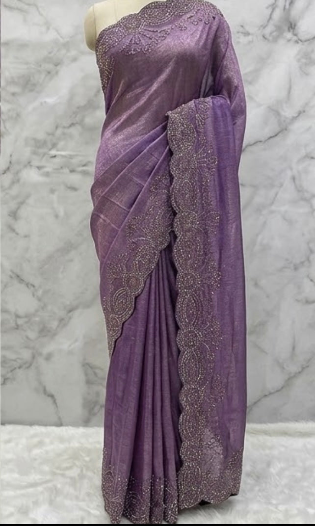 Purple Party Saree