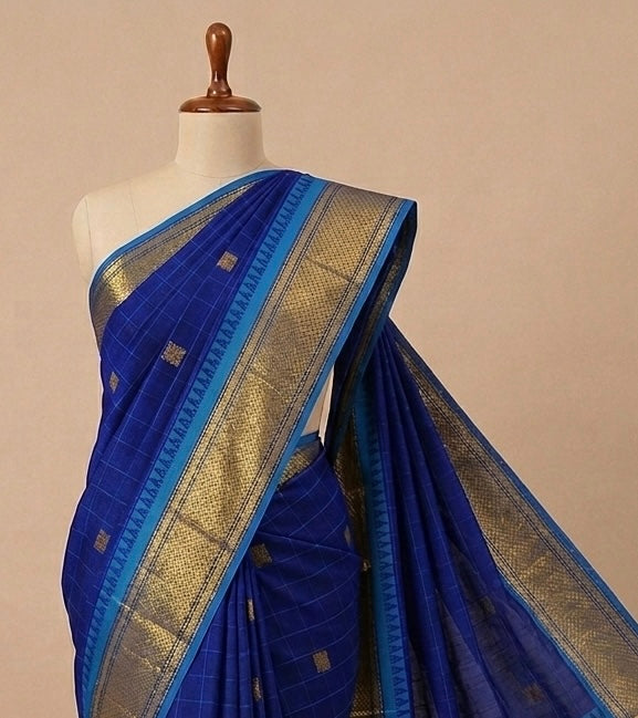 Blue Soft Silk Saree
