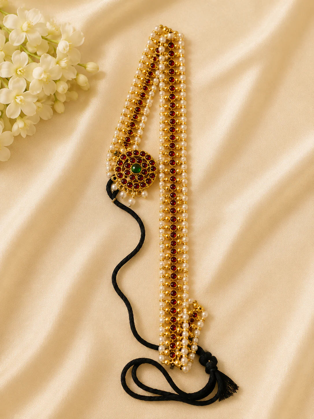 Kids Gold Pearl & Kemp Hip Chain (Ages 10–15)