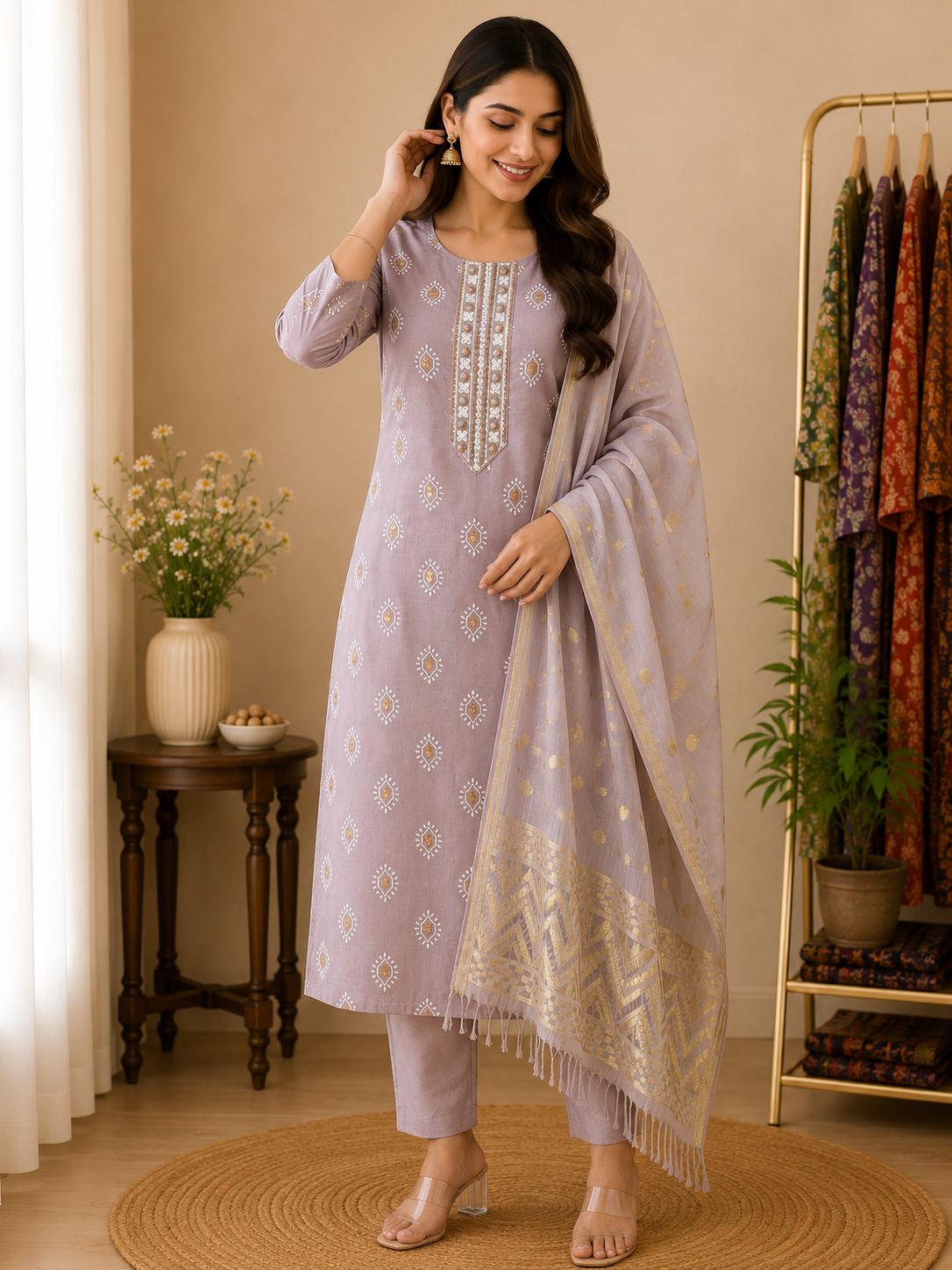 Grey Kurta Set German M size