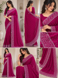 Magenta Pink Party Saree