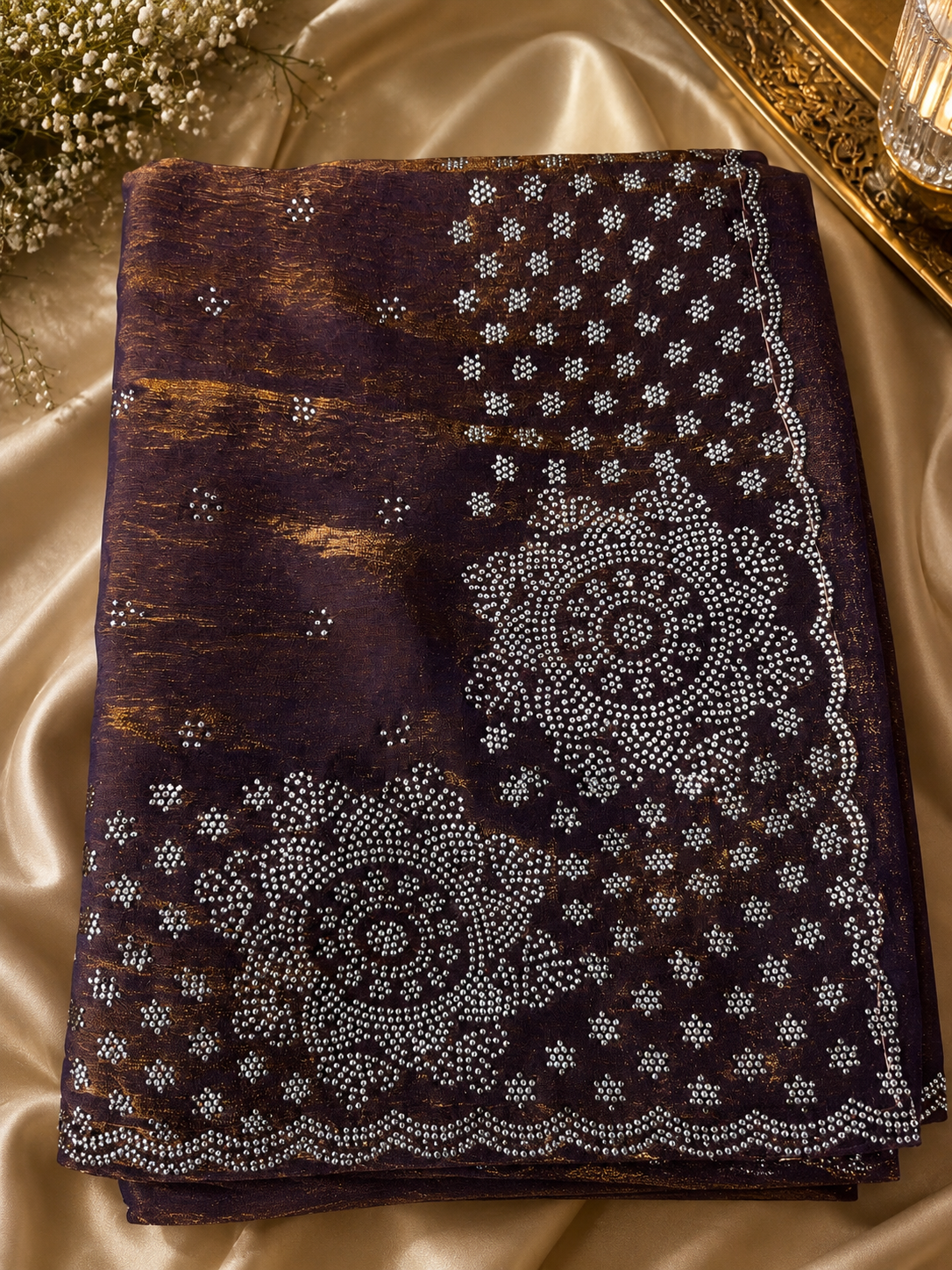 Wine Purple Party Saree
