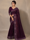 Wine Purple Party Saree