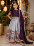 Girls Kids Dress  Print Lehenga Set with Dupatta