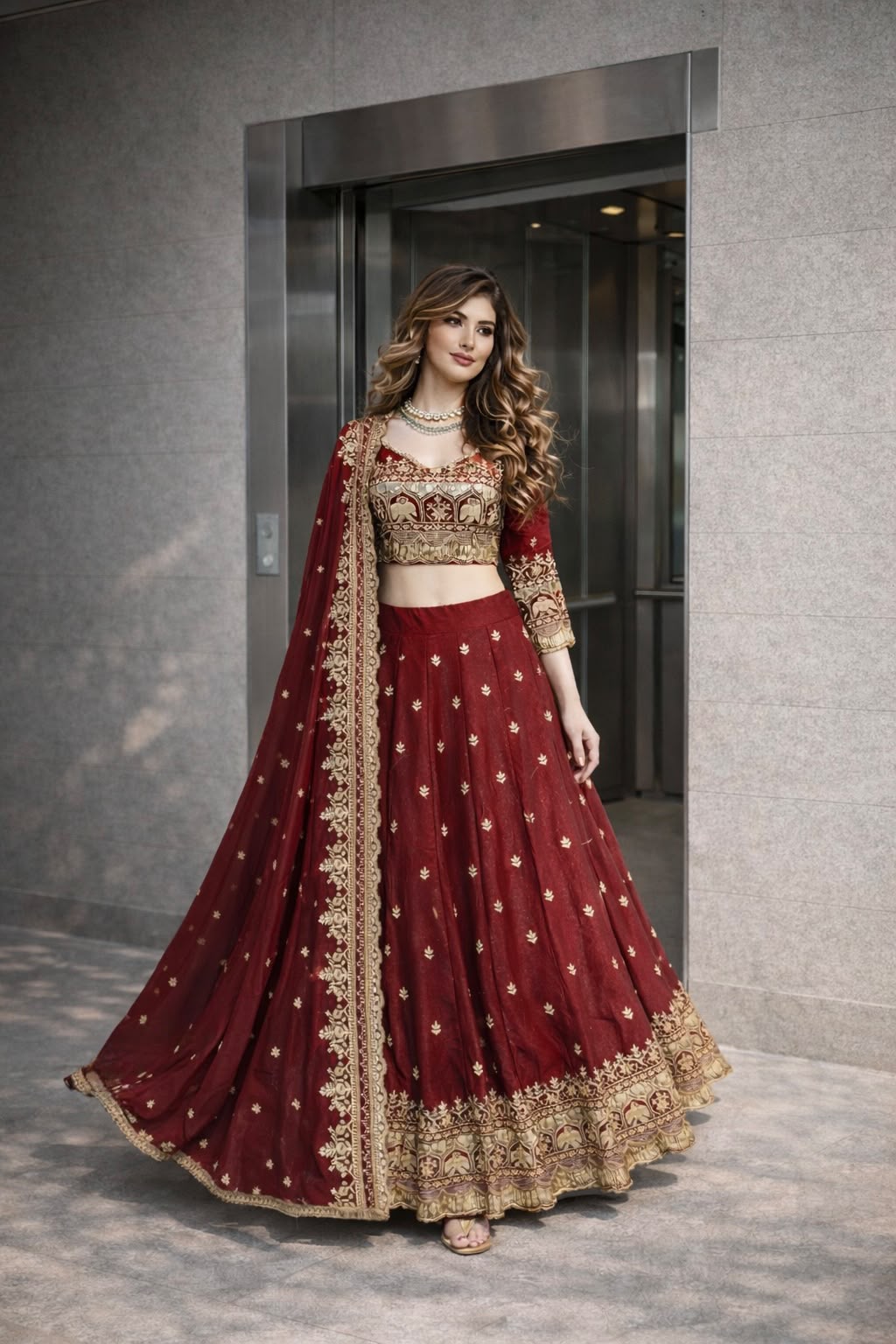 Lehenga stiched in L size