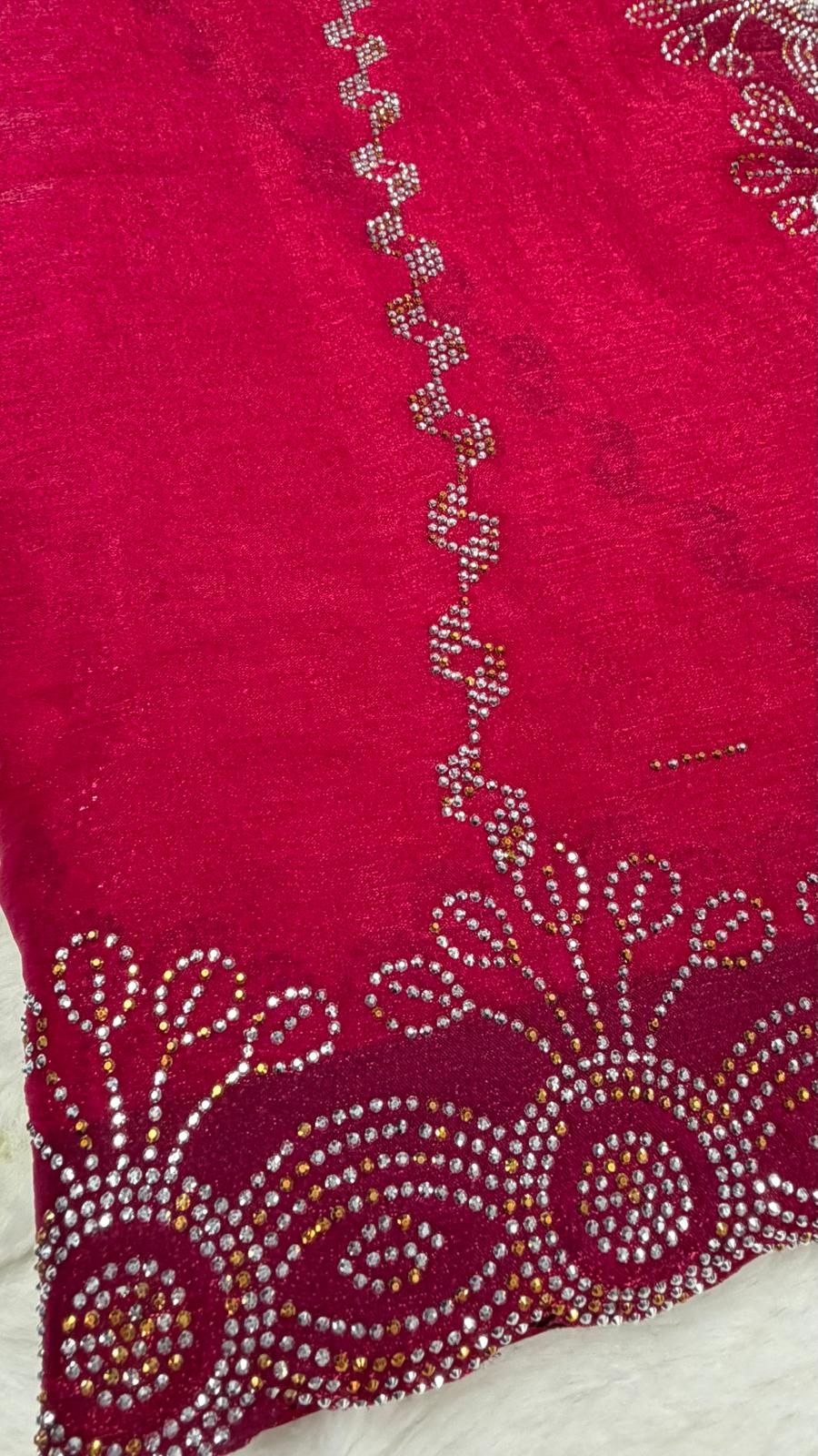 Party Saree Magenta