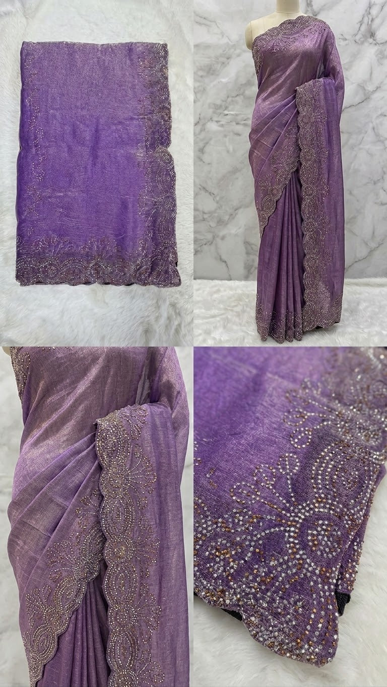 Purple Party Saree