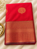 Silk Saree – Teal with Gold Zari Pallu
