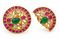 Gold Filigree Stud Wedding Hair  Jewellery