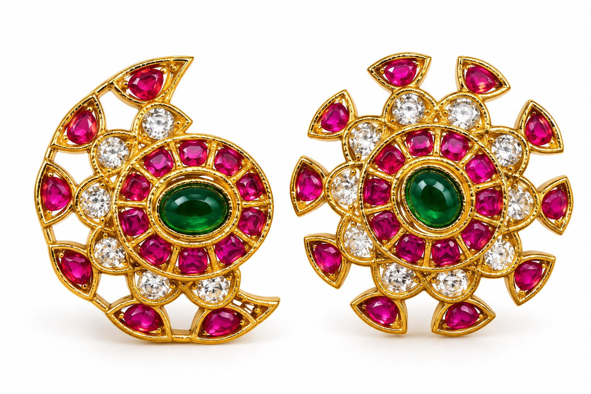 Gold Mismatched Hair Jewellery