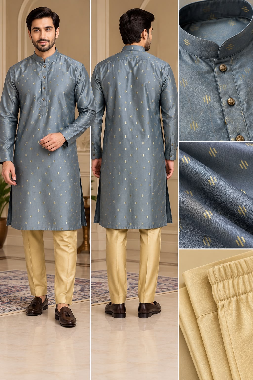 Chest size: 108 cm
 Men's Kurta – Size 38